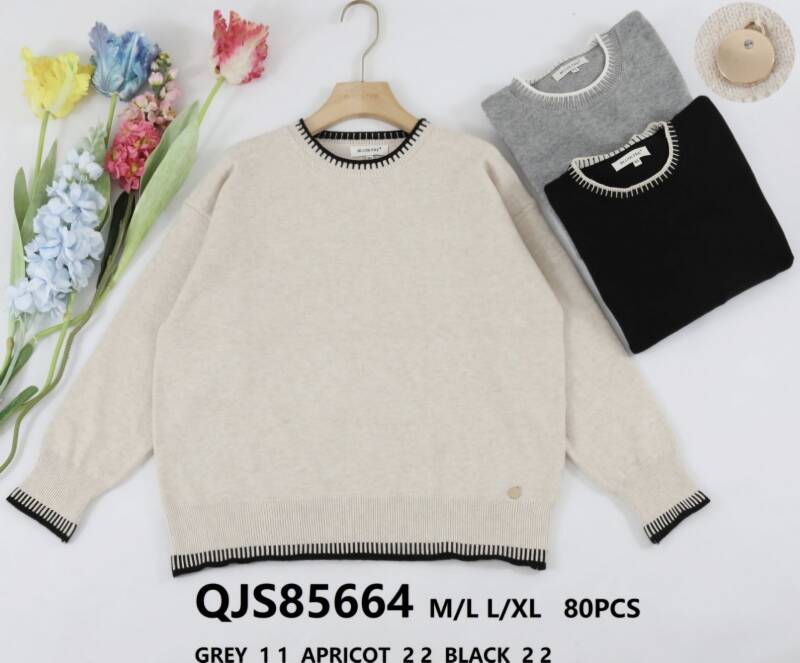 Swetry damskie Roz M/L-L/XL. Mix kolor. Paczka 10 szt